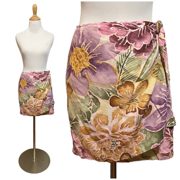 Jams World Skirts Vintage 9s Jams World Mini Wrap Skirt Poshmark